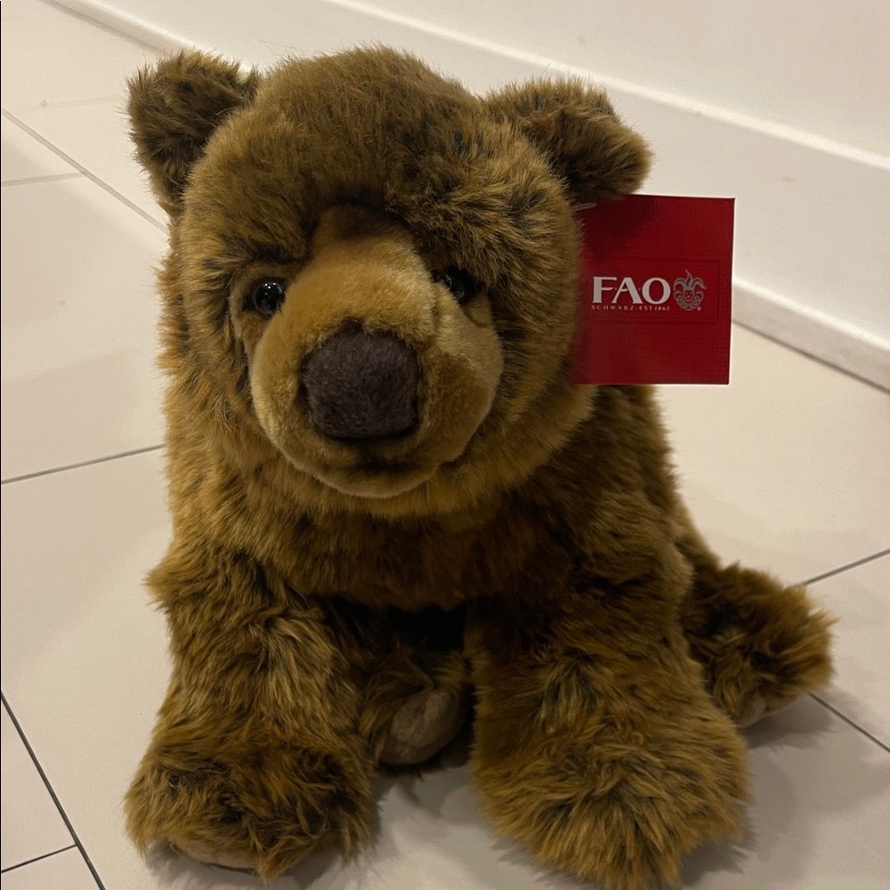 FAO Schwarz Golden Brown Plush Bear